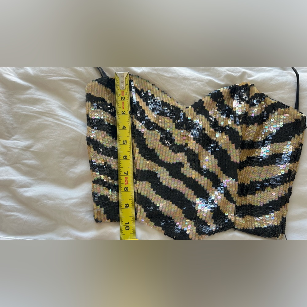 Jeanette kastenberg sequin crop bustier top - Picture 12 of 16